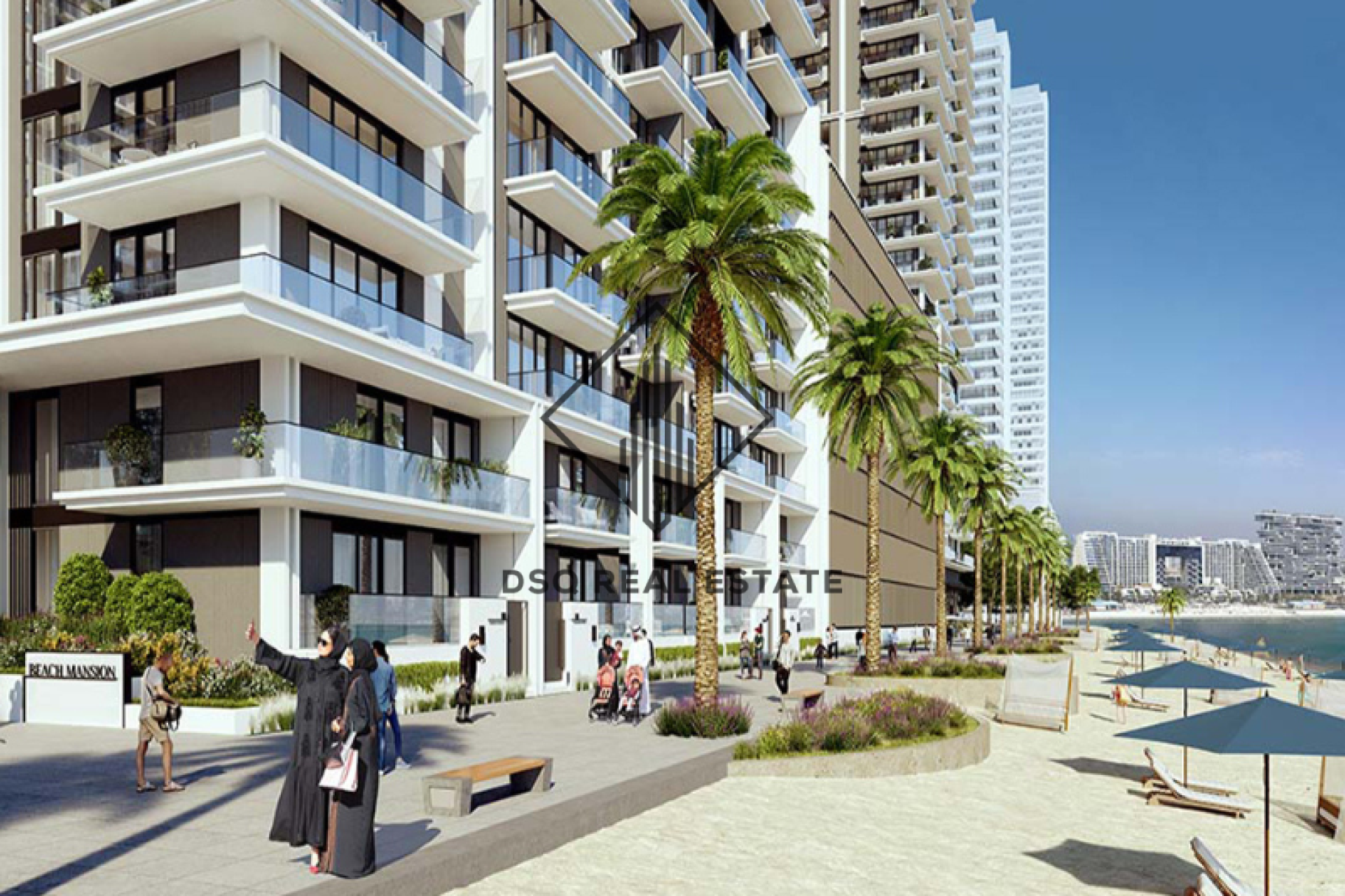 EMAAR BEACHFRONT 3BR Beach Mansion I Full Palm View I High Floor I Post Handover PP Aed 6.75M