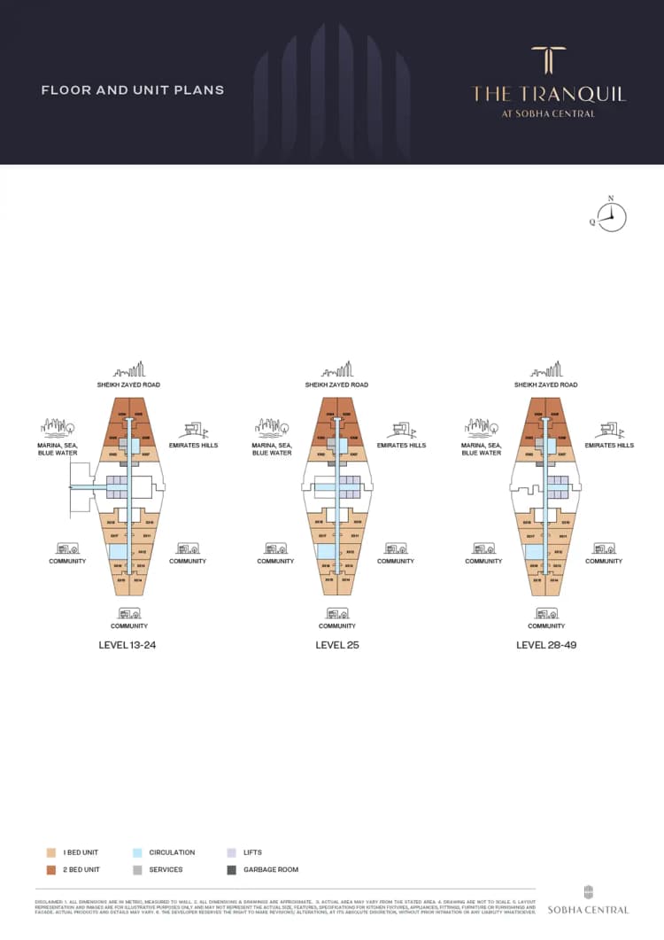 floor-24 The Tranquil Sobha Central Dubai by Sobha Realty