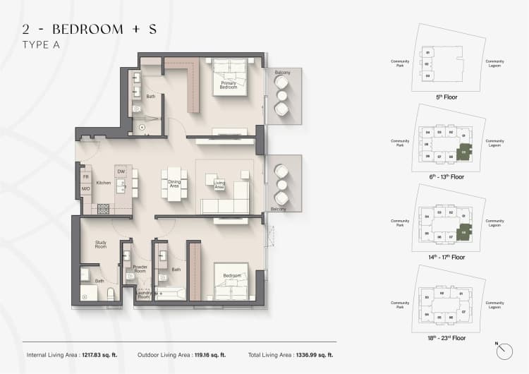 RH-floor-plan-12 Ellington Riverton House in Jumeirah Village Circle