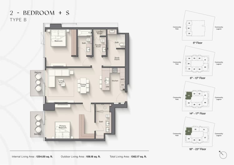 RH-floor-plan-13 Ellington Riverton House in Jumeirah Village Circle