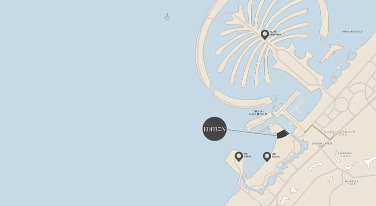 loation The Edition by H&H Properties in Dubai Harbour