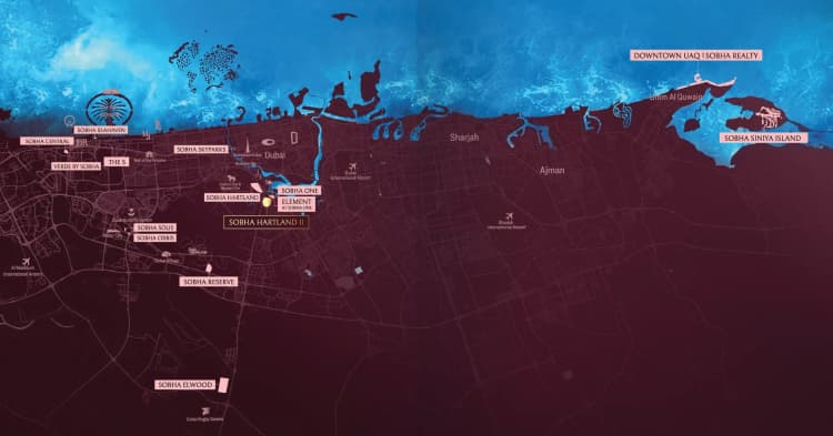 location-plan-master Skyvue Altier Hartland 2 by Sobha