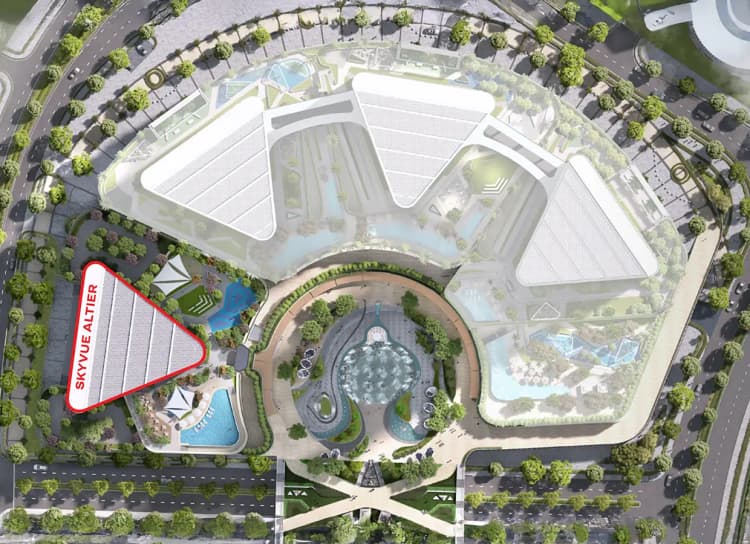 site-plan Skyvue Altier Hartland 2 by Sobha